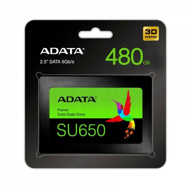 Твердотельный накопитель ADATA 480GB SSD SU650 TLC 2.5" SATAIII 3D NAND ASU650SS-480GT-R