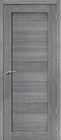 Межкомнатная дверь экошпон Porta X Порта-21 Grey Veralinga глухое полотно 550х1900мм