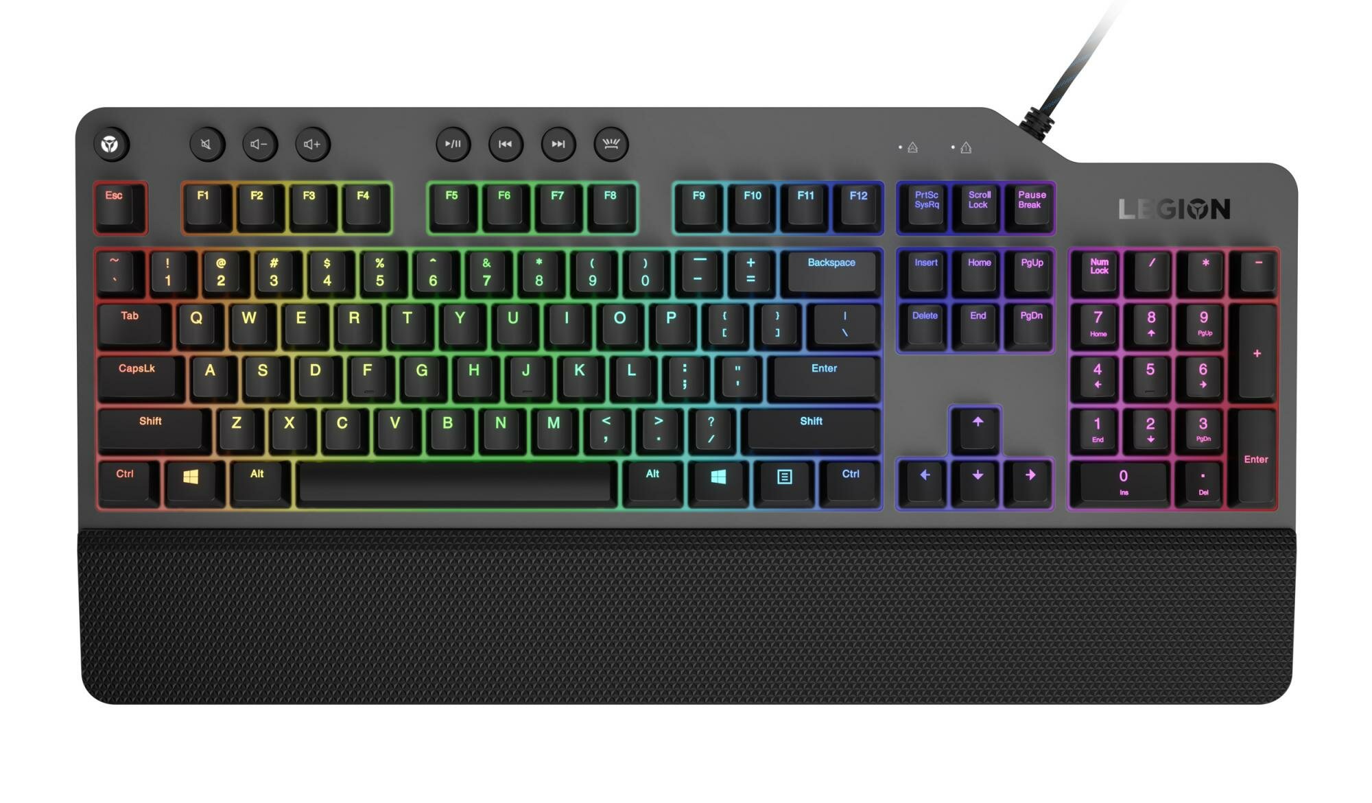 Клавиатура проводная Lenovo Legion K500 RGB Mechanical Gaming Keyboard, Серый GY40T26479