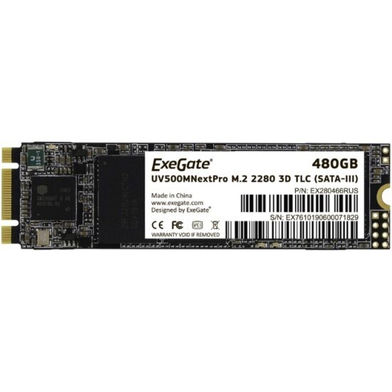 SSD диск Exegate UV500MNextPro 480 Gb M.2 2280 3D TLC (SATA-III)