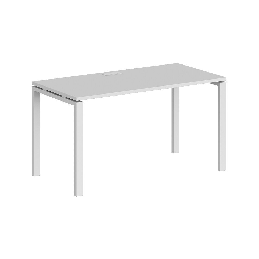 Письменный стол на металлокаркасе 60х30 SIGMA SG.209. WH.63. WH белый / белый мет. 1600х800х750