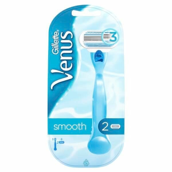 Бритва Gillette (Жиллетт) безопасная Venus + кассеты сменные 2 шт.