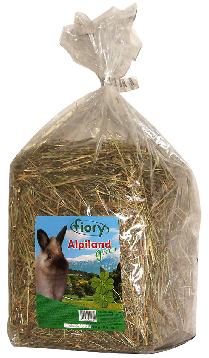 FIORY FIENO ALPILAND GREEN сено для грызунов и кроликов с альпийскими травами и люцерной (500 гр)