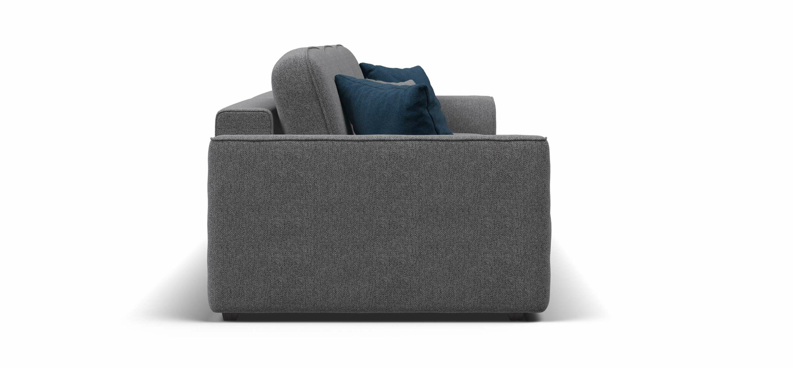 Уникальный диван-кровать KING MAX, с ящиками для хранения, еврокнижка, рогожка Malmo серый, 350х115х84 см - фотография № 3