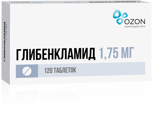 Глибенкламид таблетки 1,75 мг 120 шт