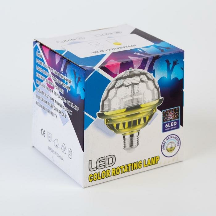 Luazon Lighting Лампа Световая тарелка, d10 см, 220V, 4 режима, пульт, музыка, цоколь Е27, RGB - фотография № 10