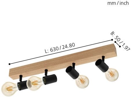 Спот 3 Eglo Townshend 98114 - фотография № 4