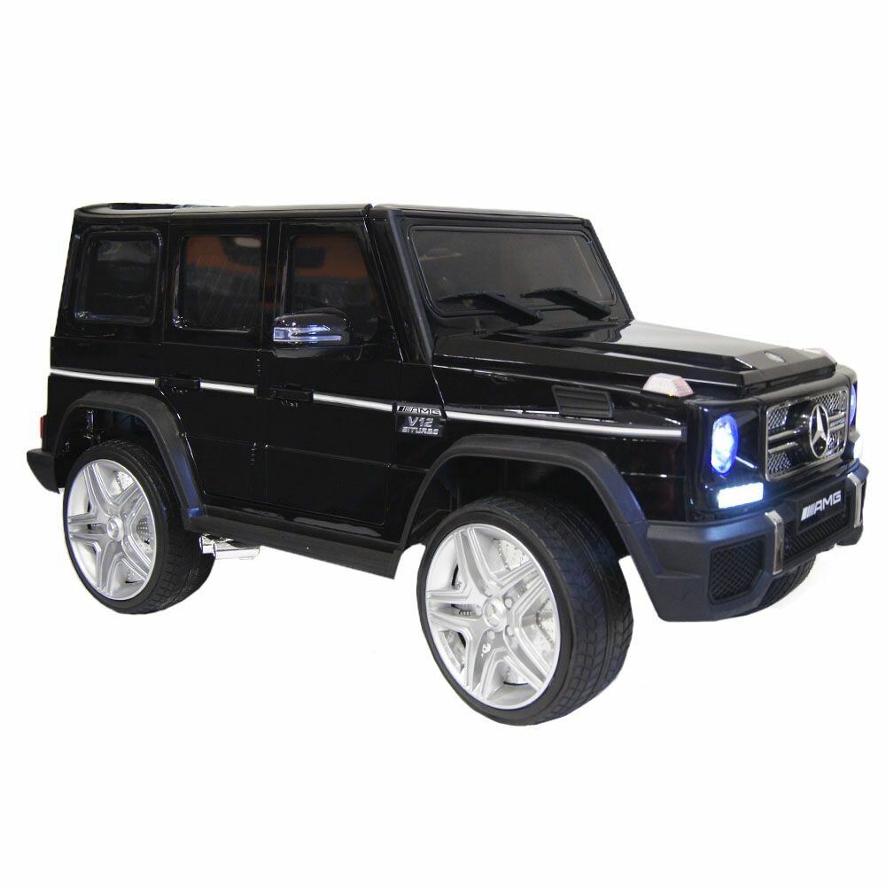 Детский электромобиль Мercedes-Benz G65 (4*4) черный глянец (RiverToys)