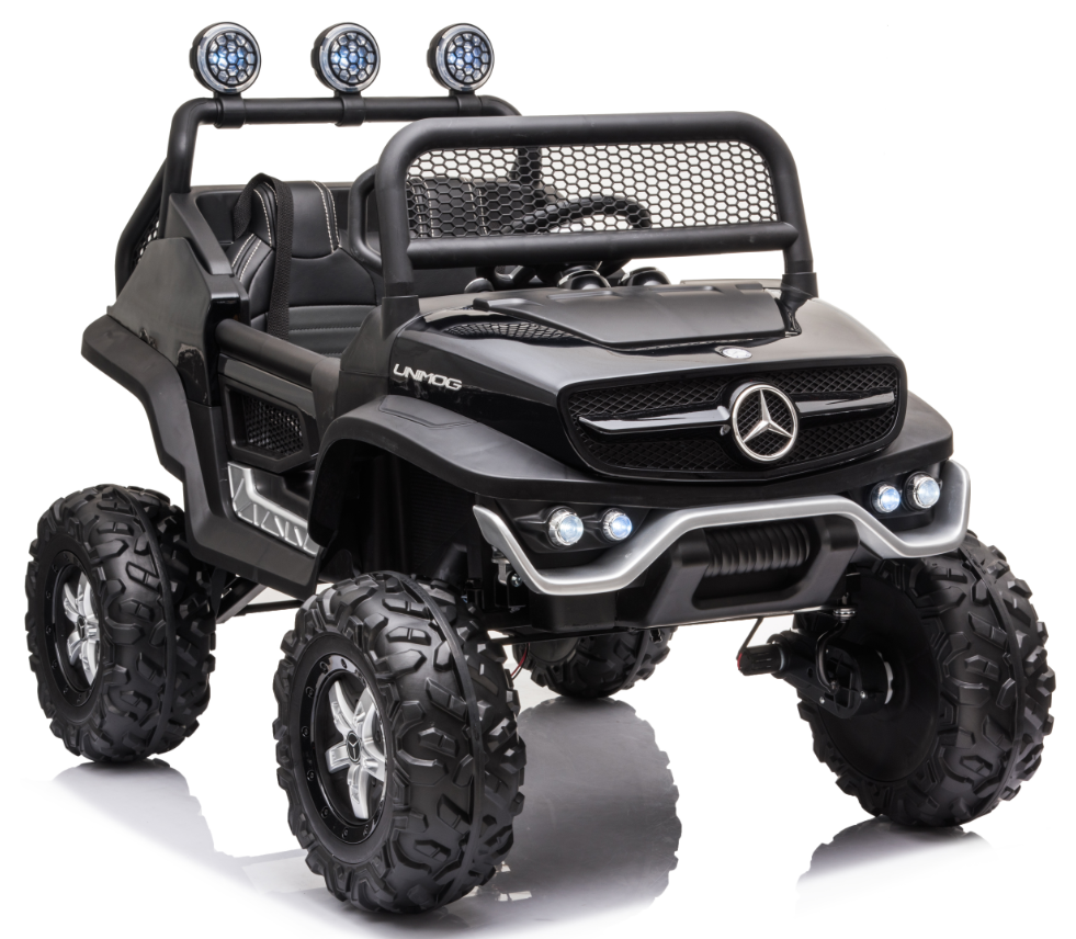 Детский электромобиль Mercedes-Benz Unimog P777BP черный глянец (RiverToys)