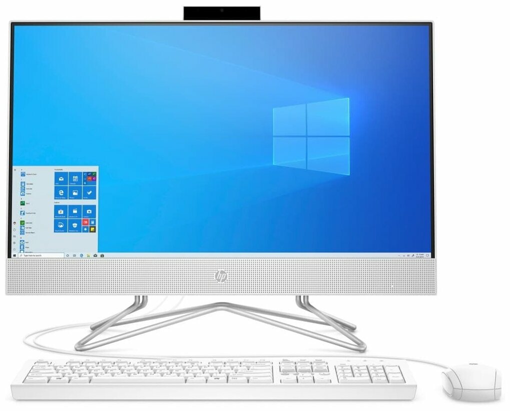 Моноблок HP 24-df0125ur 23.8"/Athlon 3050U/8ГБ/256ГБSSD/Radeon Graphics/Win10/белый 496X7EA