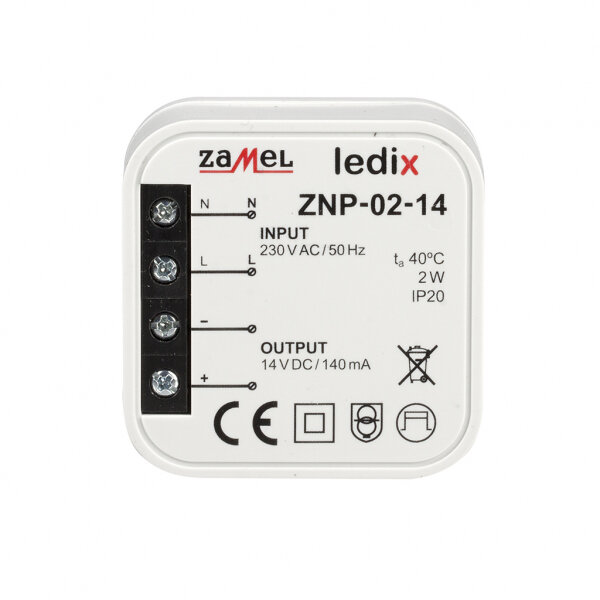 Zamel Блок питания LED 14V DC 2W в монт.коробку