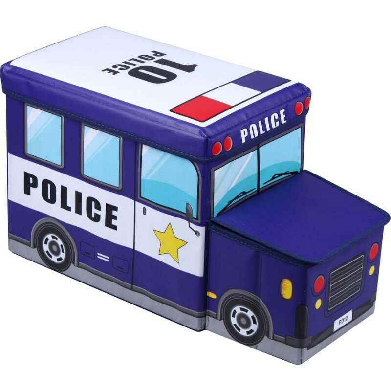 Складной детский пуф Полицейская Машинка, 55 x 26 x 31 см - фотография № 1