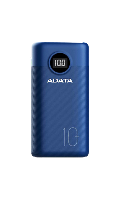 ADATA Аккумулятор ADATA P10000QCD, Аккумулятор: Li-Ion , 10000 мАч, синий