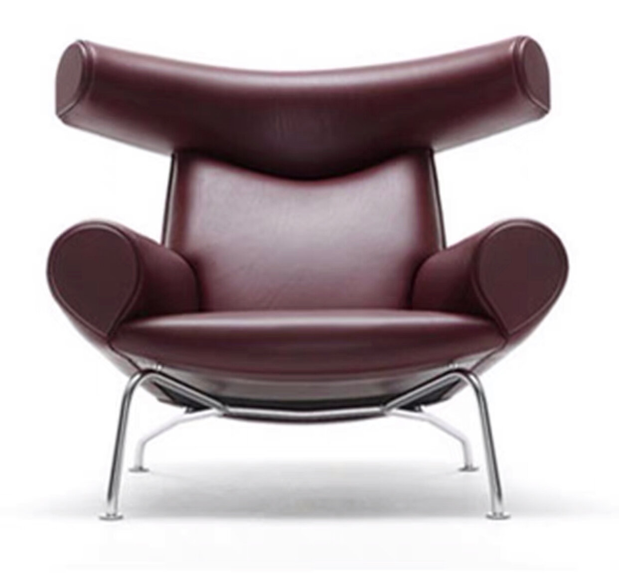 Кресло в стиле Wegner Ox armchair (белый микроволокно) - фотография № 2