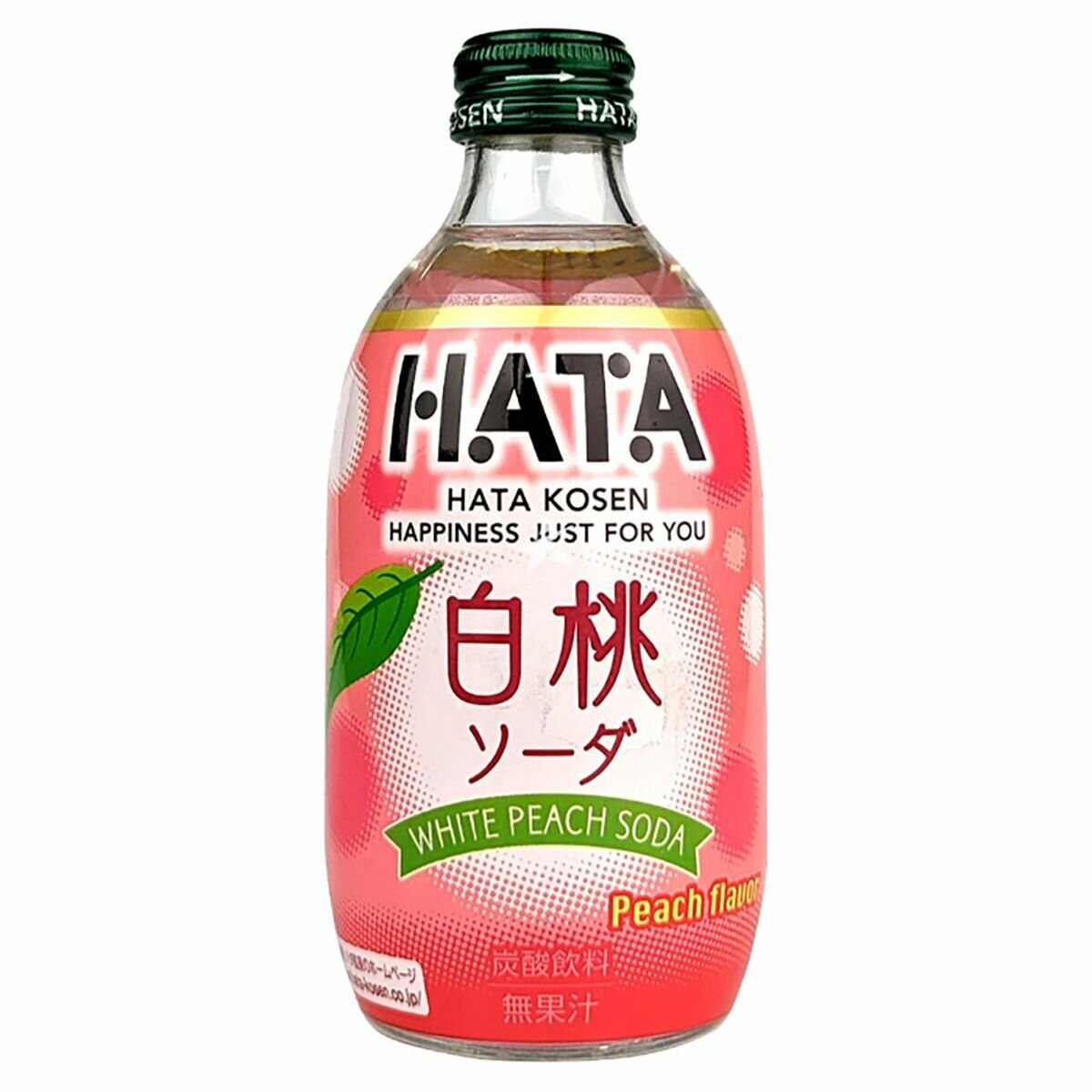 Газированный напиток Hatakosen White Peach Soda со вкусом белого персика (Япония), 300 мл