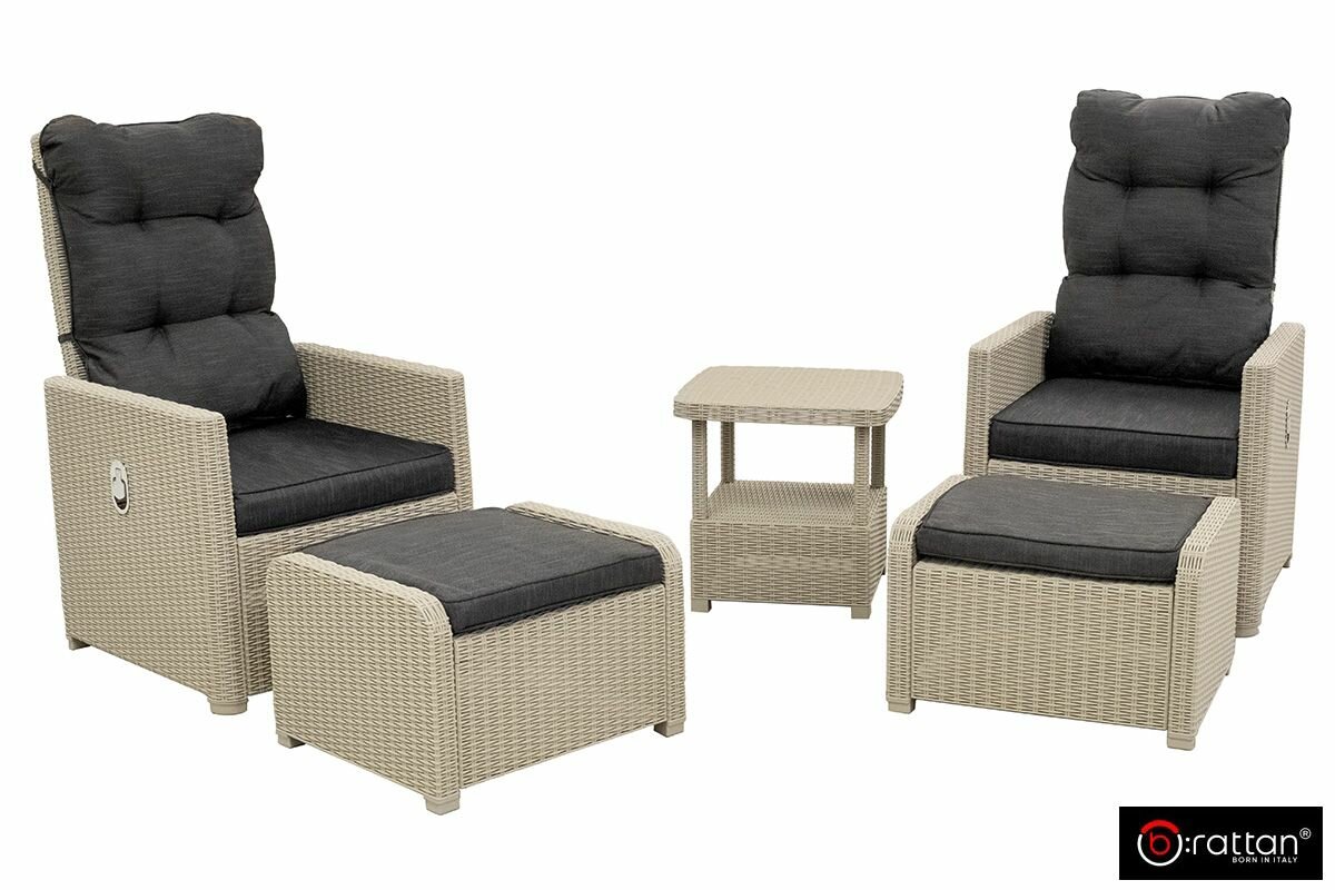 Комплект уличной мебели MANCHESTER OTTO SET 2 цвет серый