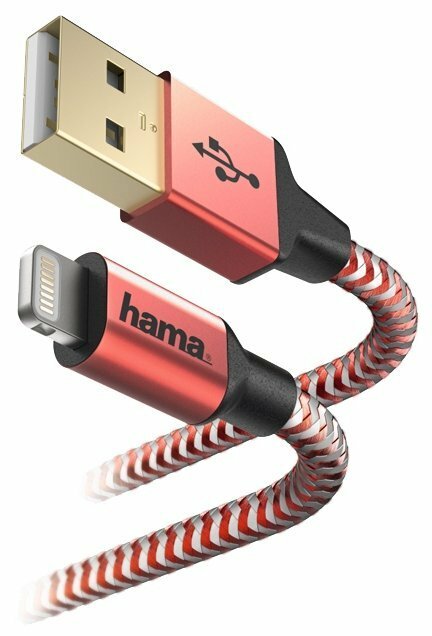  HAMA USB - Apple Lightning Reflective 1.5  (00178299) Red