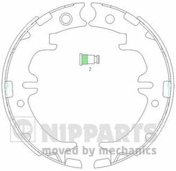 Комплект тормозных колодок Toyota Estima/Ipsum/RAV 4 II 90>09 NIPPARTS N3502083