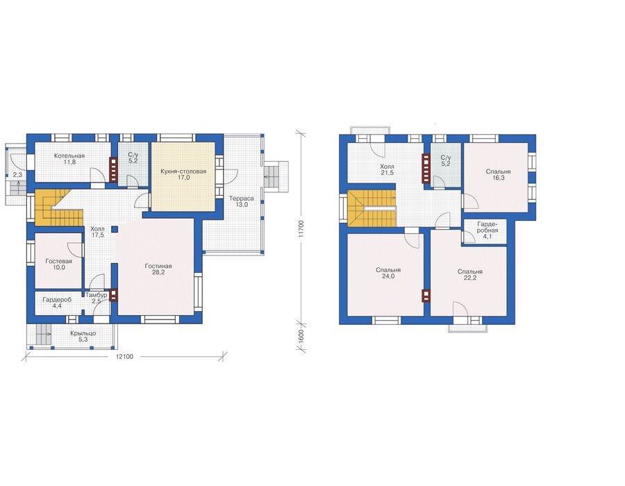 Проект дома Plans-72-77 (190 кв.м, кирпич) - фотография № 2