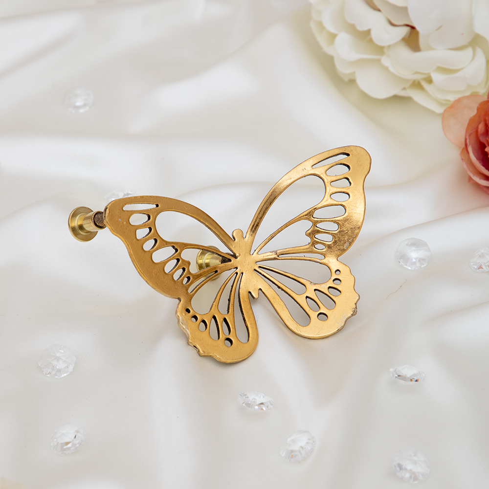 Ручка мебельная BOGACHO Бабочки 110 бронзового цвета - фотография № 3
