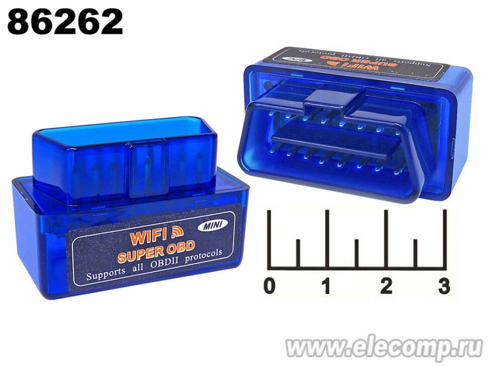 Адаптер OBD2 ELM 327 Wi-Fi C-30W V1.5 (12-3866)