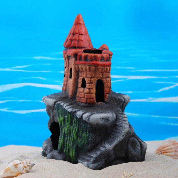 Декор для аквариума "Замок в скале", керамический, 18 x 14 x 22 см - фотография № 1