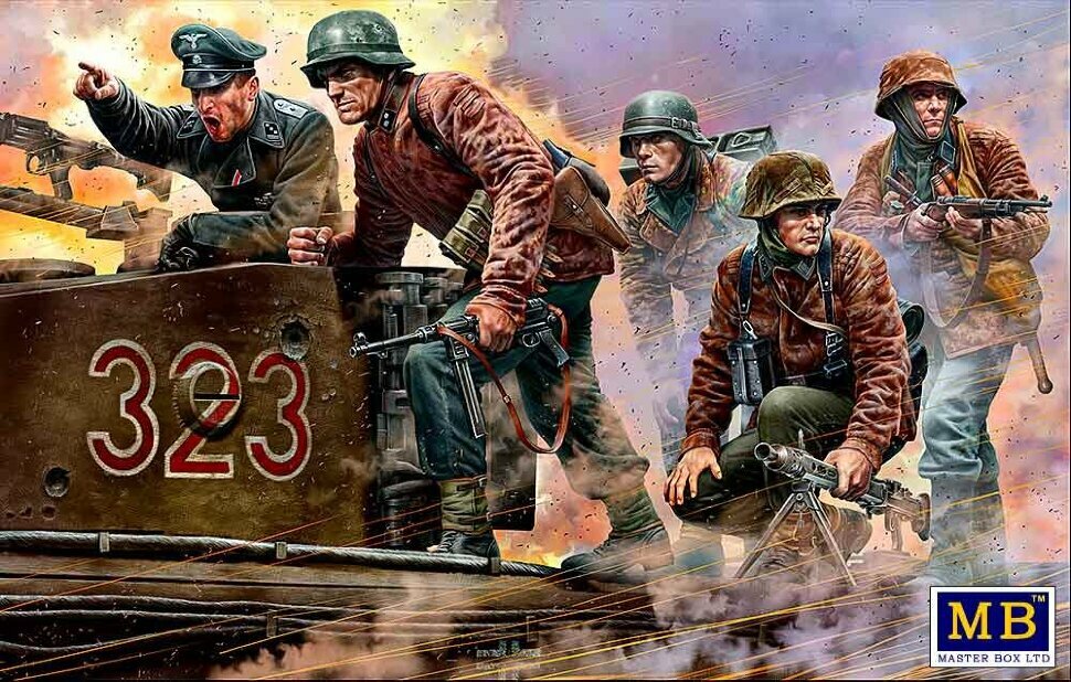 Master Box 35218 Немецкие военнослужащие 1944-45 гг. Пулемет там! 1/35