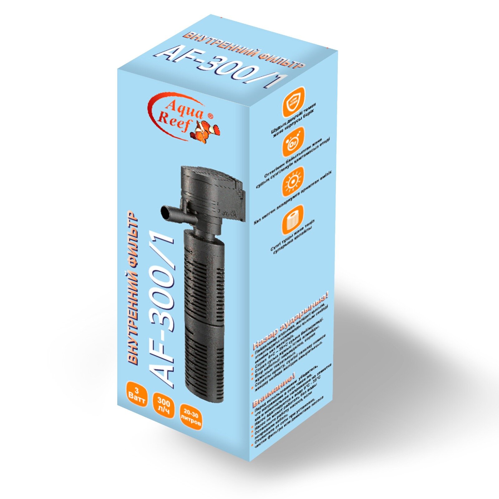 фото Фильтр-помпа AF - 300/1, 3Вт, 300л/ч (20-30л) Aqua Reef