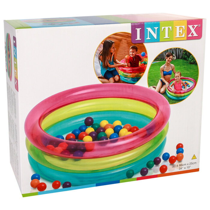 INTEX Бассейн надувной, 86 х 25 см, с шариками 50 штук, 1-3 лет, 48674NP INTEX - фотография № 2