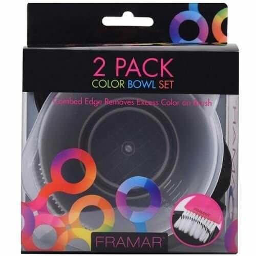 фото Миски Framar с ручкой и декроттуаром для окрашивания волос, 2 шт