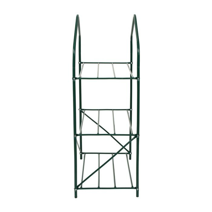 Стеллаж для рассады 3 полки 110 х 65х 40 см, мет. труба d-16мм, пакет - фотография № 5