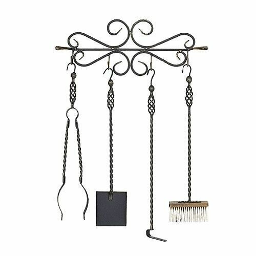 фото Набор каминный кованый N160B черный/золото