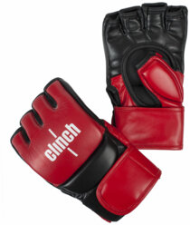 Перчатки для рукопашного боя: Перчатки для смешанных единоборств Clinch Combat красно-черные S/M, артикул C611