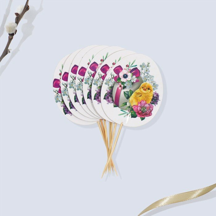 Пасхальный набор для украшения яиц с карточками «Цветы» - фотография № 3