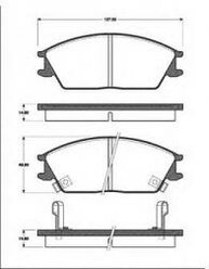 Комплект тормозных колодок диско Nk 223403 Hyundai / Kia (Mobis): 5810122A00 5810124B00 5810124C00 5810125A10