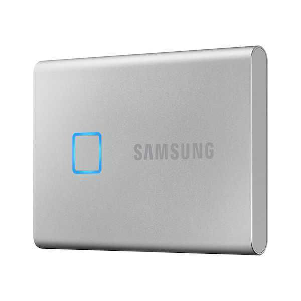 Внешний SSD Samsung Portable SSD T7 Touch 1 ТБ Type-C Silver Retail (MU-PC1T0S/WW)