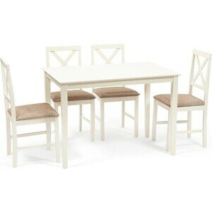   TetChair  ( + 4 )/ Hudson Dining Set  /  ivory white ( )  -