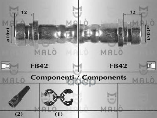 Шланг Тормозной Malo арт. 8916