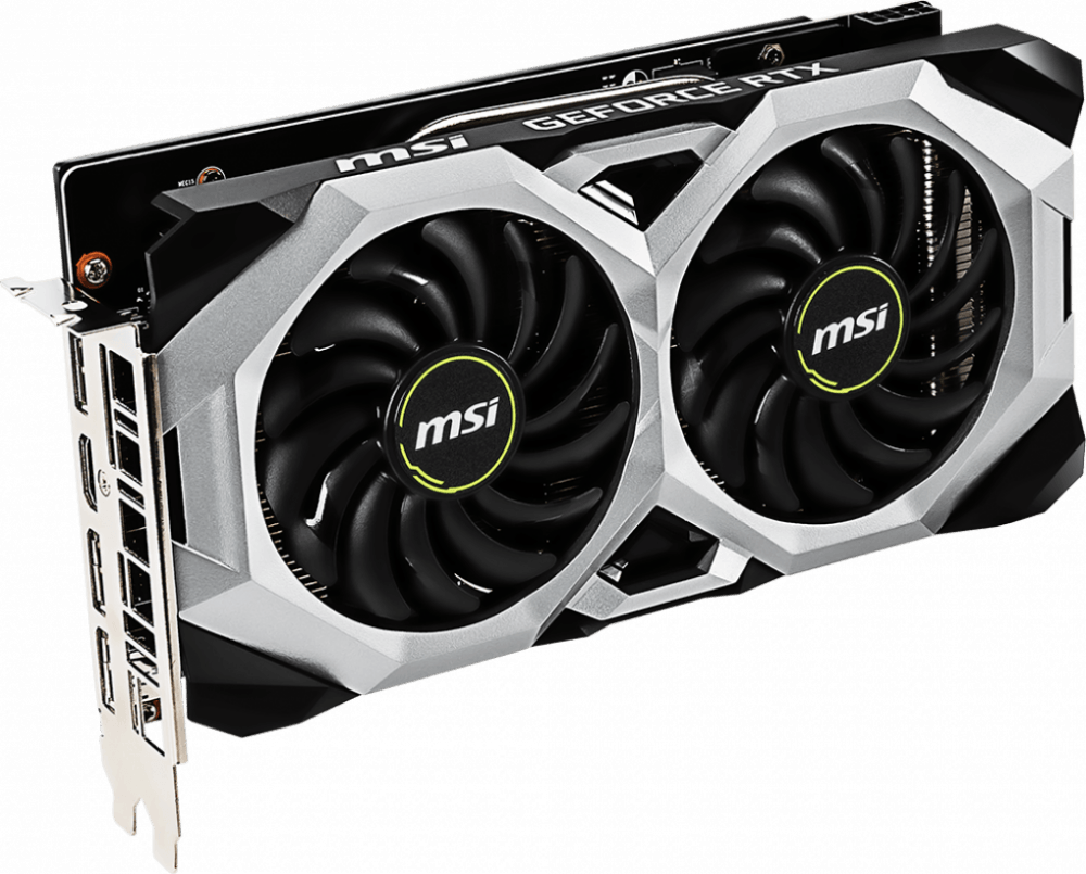 Видеокарта NVIDIA GeForce RTX2060 MSI 12Gb PCI-E 3.0, ядро - 1710 МГц, память - 12 Гб GDDR6 14000 МГц, 192 бит, HDMI, 3xDisplayPort, Retail RTX 2060 VENTUS 12G OC