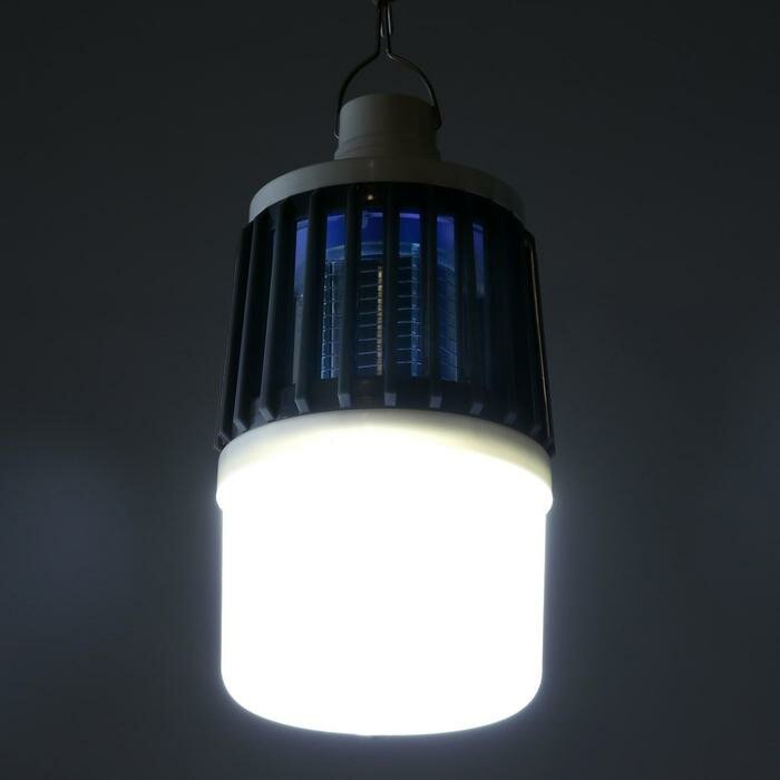 Luazon Home Уничтожитель насекомых LRI-37, портативный, фонарь, от USB, АКБ, серый - фотография № 1