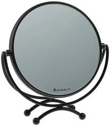 Зеркало косметическое Dewal Mr-320black в черной оправе, пластик/металл 18,5x19 см
