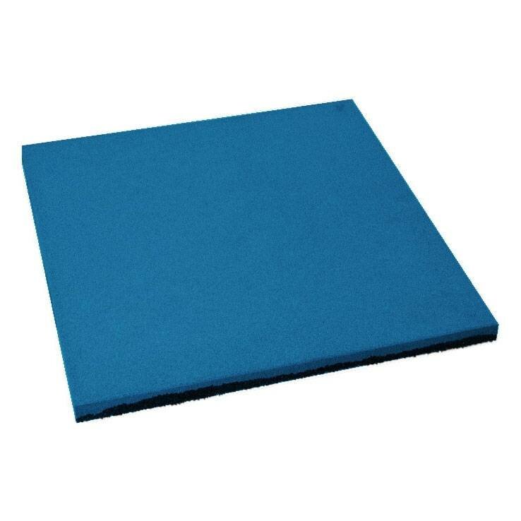 Newmix Резиновая плитка Квадрат 30мм Ровное основание синяя