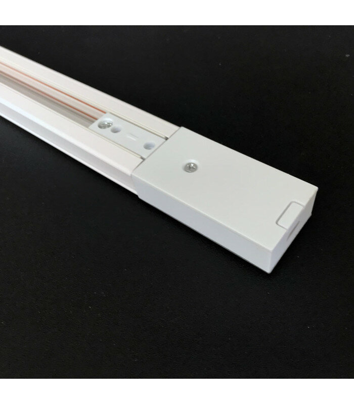 Шинопровод - 3-х контактный, однофазный, белый|черный, 150 см - Цвет корпуса:Белый - фотография № 1