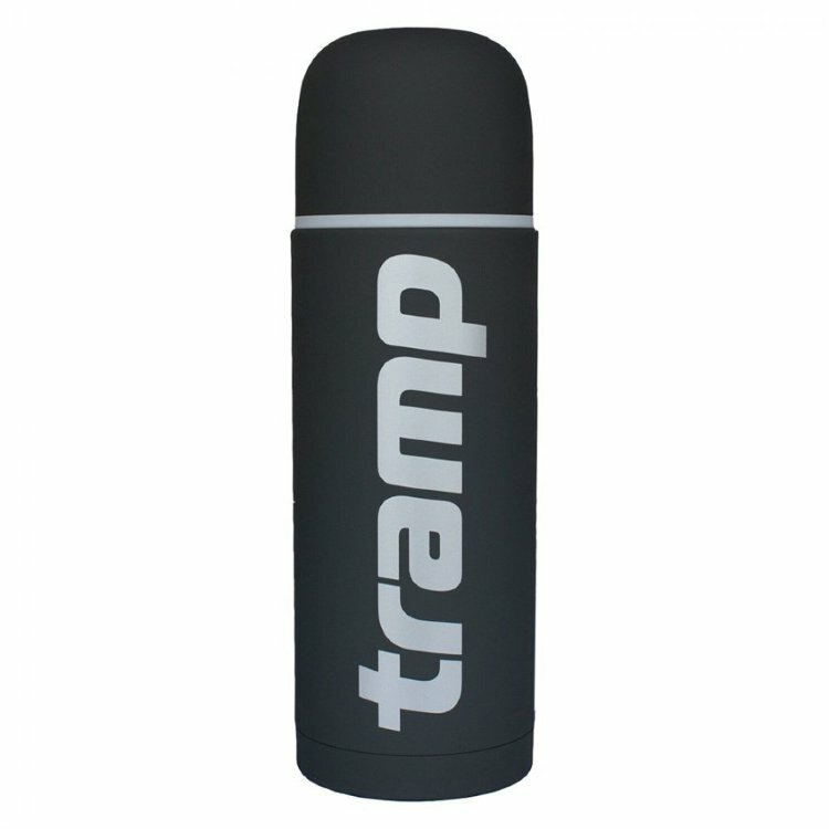 Термос Tramp Soft Touch 1 л серый TRC-109 - фотография № 1
