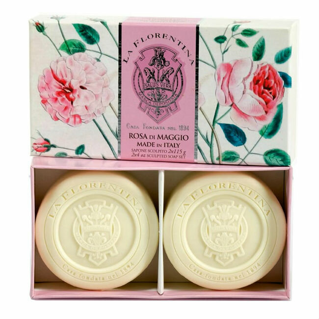 La Florentina Набор мыла в подарочной коробке Майская роза, 115 г 2 шт