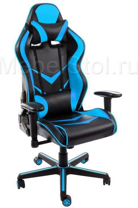 Компьютерное кресло Woodville Racer Черное/Голубое