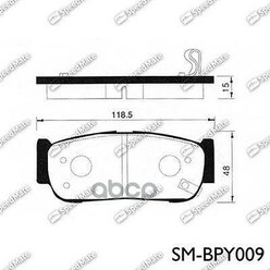 Колодки Зад.Ssangyong Kyron (-2012),Rexton (-2012) SpeedMate арт. SM-BPY009