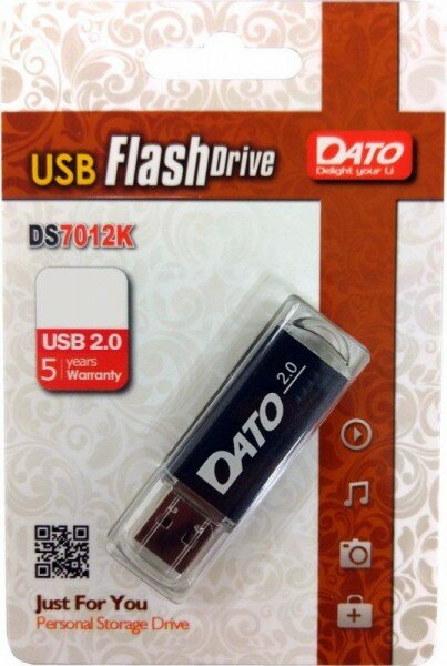 Флешка Dato 64Gb DS7012 DS7012K-64G USB2.0 черный DS7012K-64G