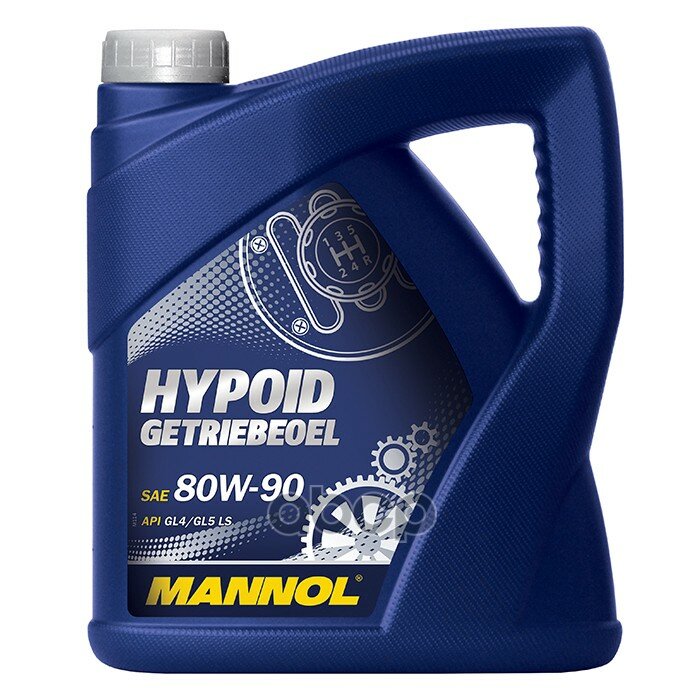 Масло трансмиссионное MANNOL Hypoid Getriebeoel 80w-90, 4 литра
