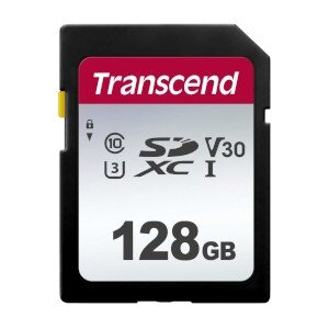 SD Memory Card SDXC 128GB сlass10 UHS-I U3 V30 Transcend (TS128GSDC300S)